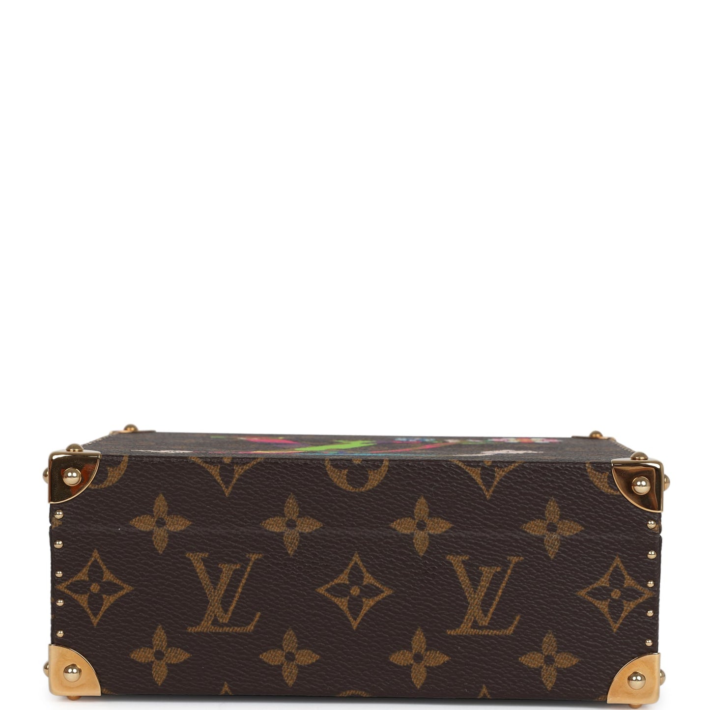Louis Vuitton Vintage x Takashi Murakami Hands Jewelry Trunk Brown Multi Monogram Hands Brass Hardware
