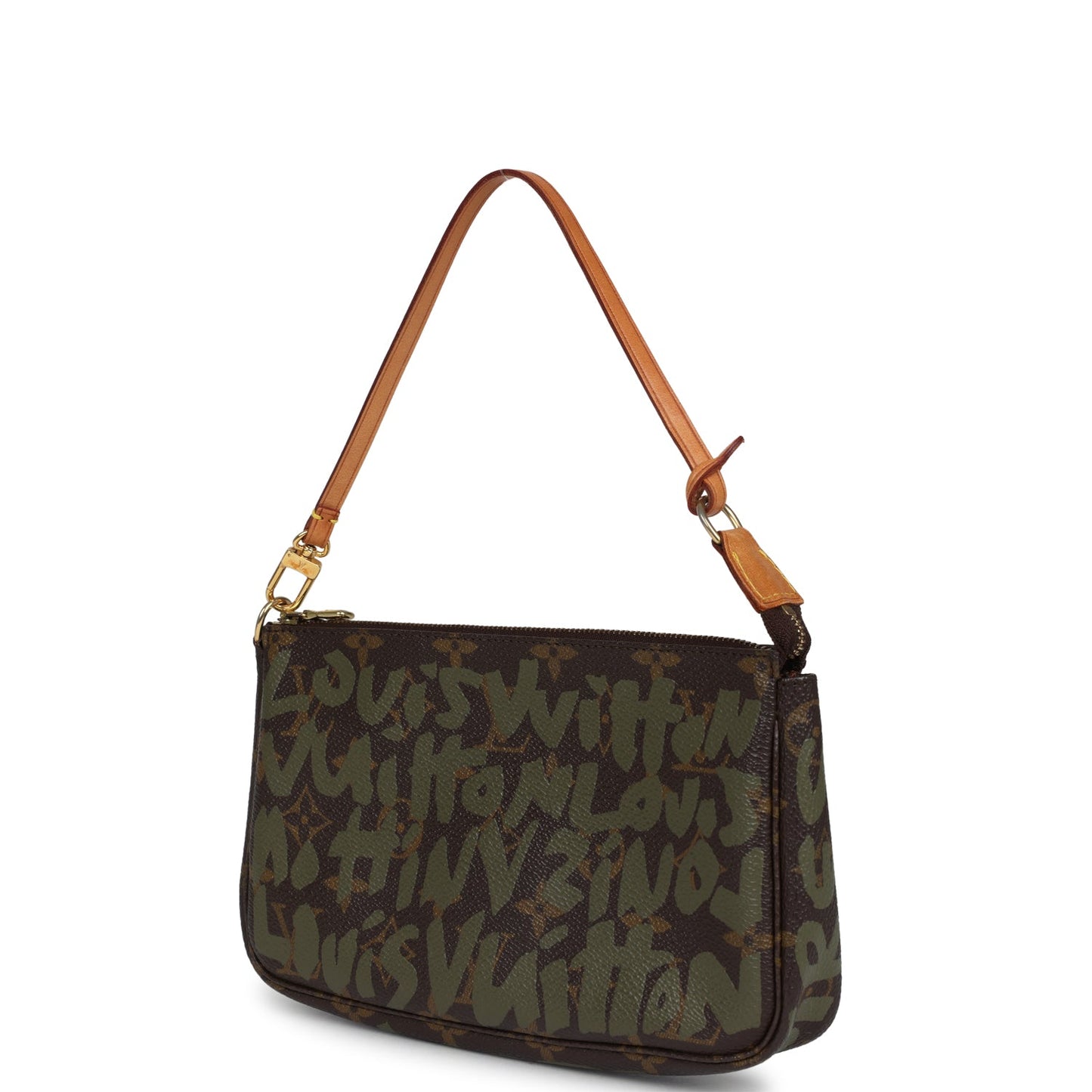 Louis Vuitton Vintage x Stephen Sprouse Pochette Accessories Khaki Graffiti Gold Hardware