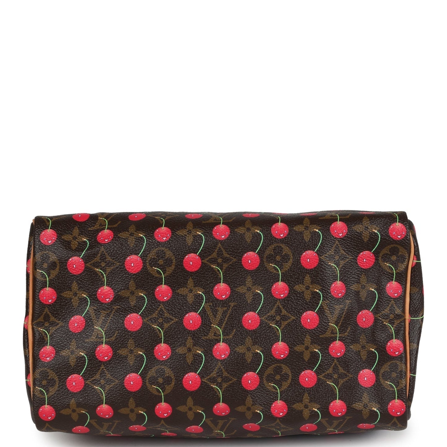 Louis Vuitton Vintage x Takashi Murkami Cheries Speedy 25 Brown and Red Monogram Cherry Gold Hardware