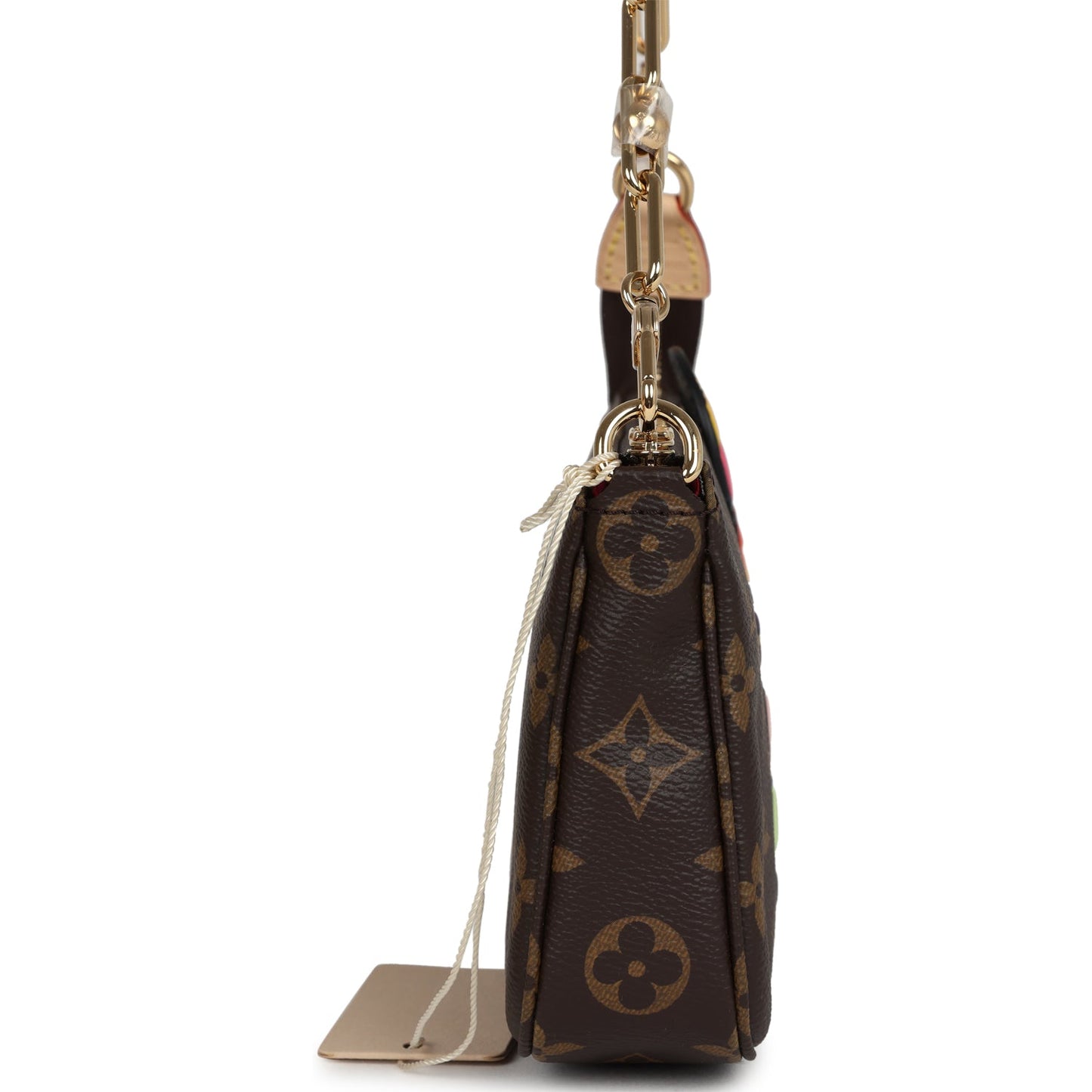Louis Vuitton X Takashi Murakami Panda Pochette Accessories Brown Monogram Gold Hardware