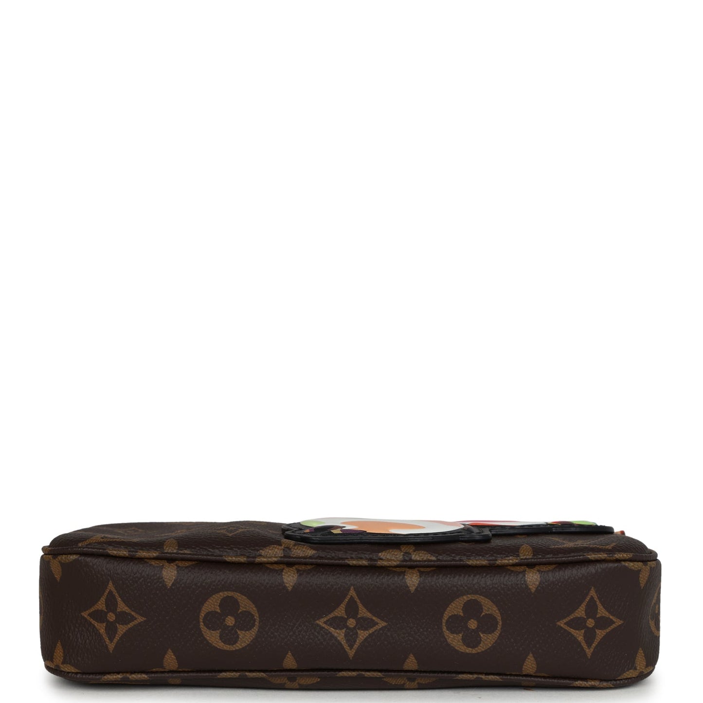 Louis Vuitton X Takashi Murakami Panda Pochette Accessories Brown Monogram Gold Hardware
