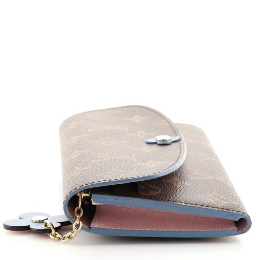 GLM-Monogram Bloom Flower Emilie Wallet Blue Jean