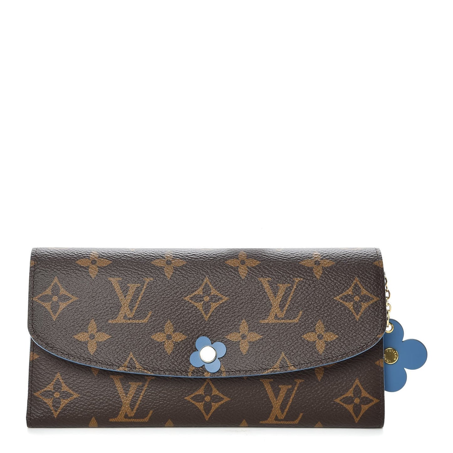 GLM-Monogram Bloom Flower Emilie Wallet Blue Jean