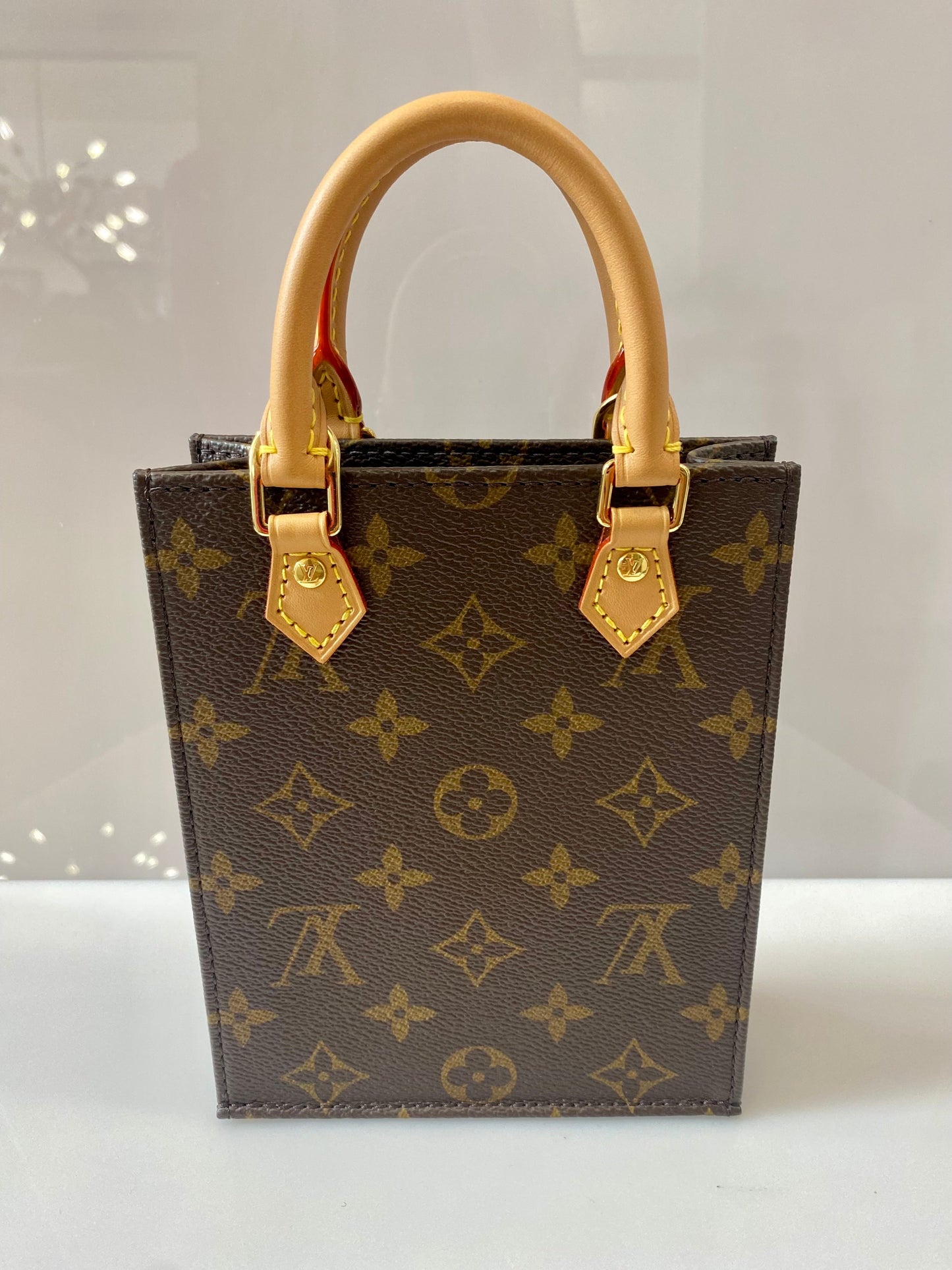 LOUIS VUITTON MONOGRAM PETIT SAC PLAT HANDBAG