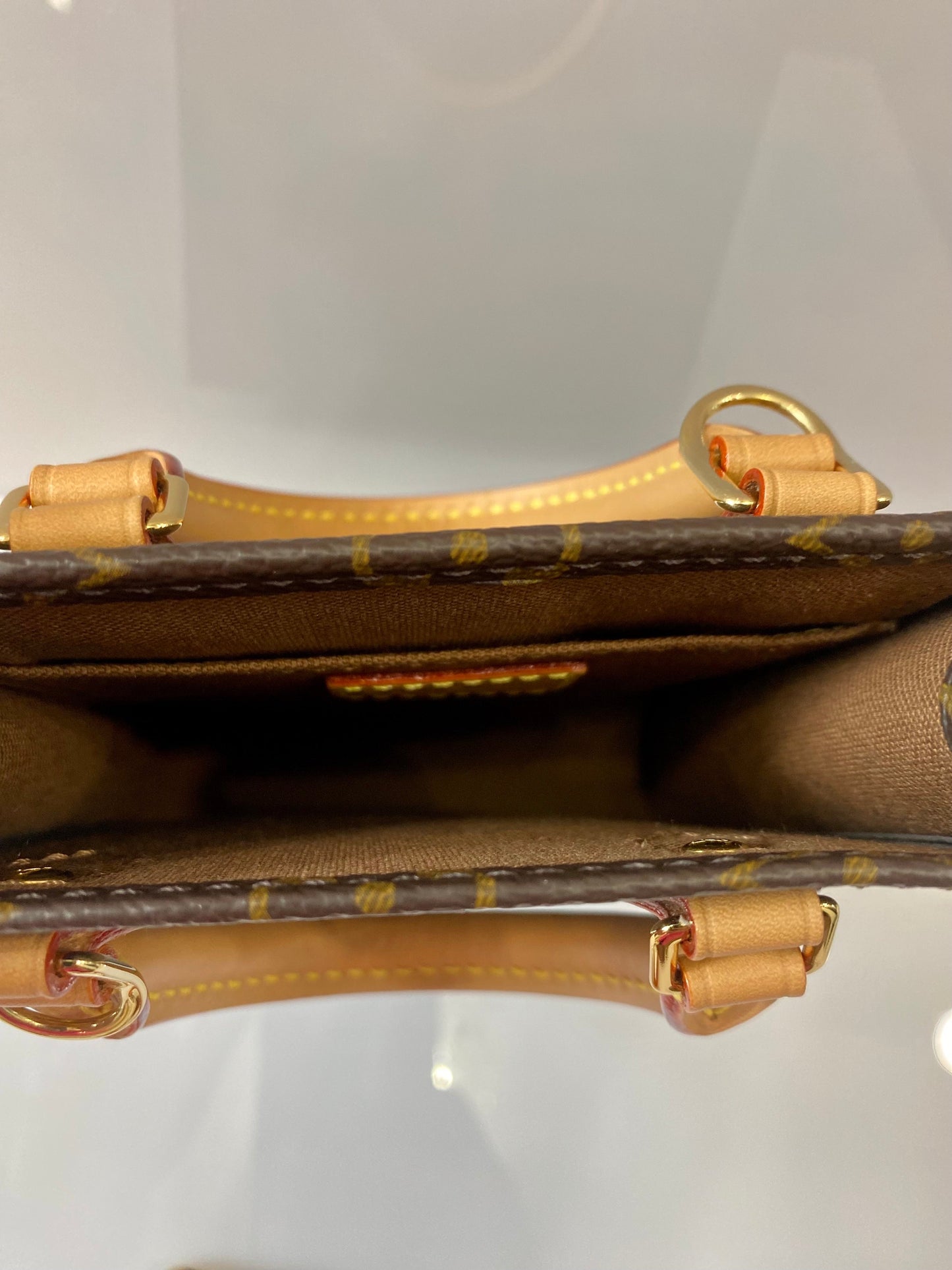 LOUIS VUITTON MONOGRAM PETIT SAC PLAT HANDBAG