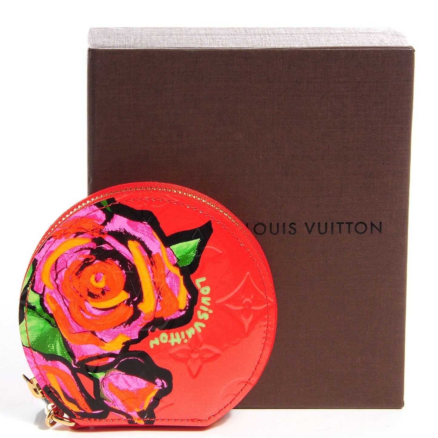 GLM-Vernis Roses Chapeau Coin Purse Orange Sunset