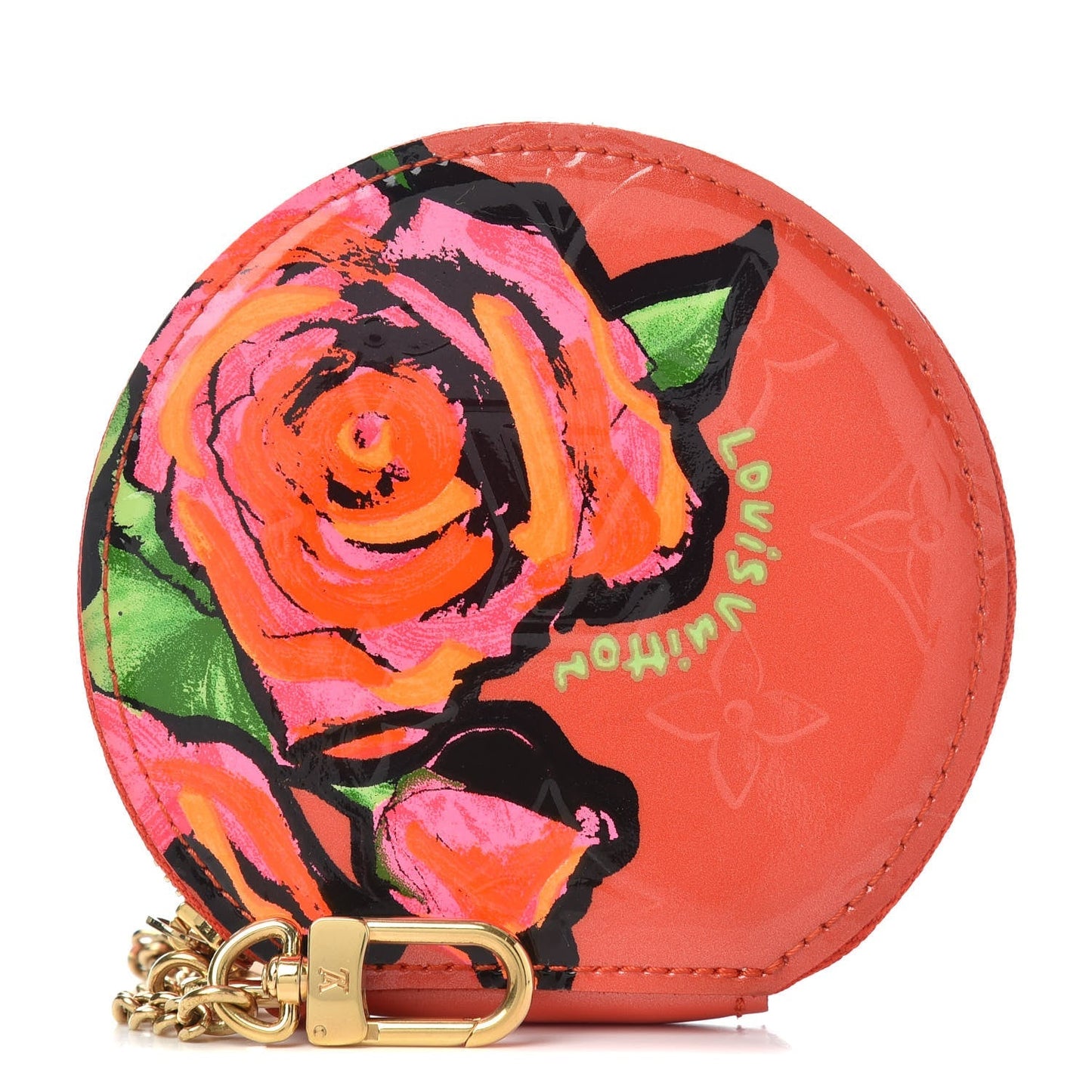 GLM-Vernis Roses Chapeau Coin Purse Orange Sunset