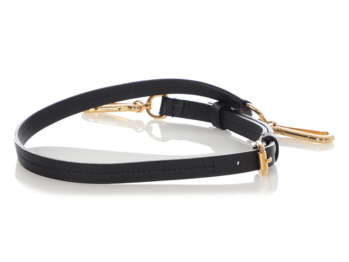 Louis Vuitton Black Leather Adjustable BandouliÃ¨re Strap