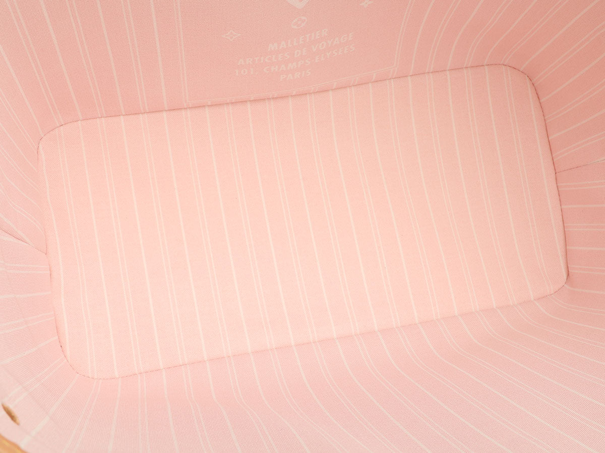 Louis Vuitton LE Pink and Yellow By the Pool Neverfull MM