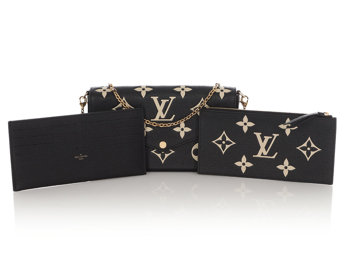 Louis Vuitton Black Monogram Empreinte FÃ©licie Pochette
