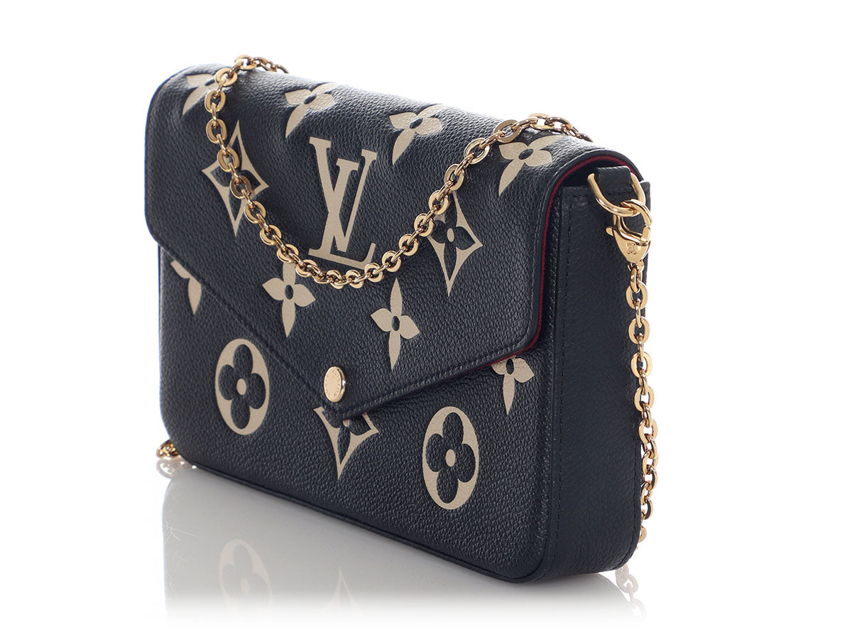 Louis Vuitton Black Monogram Empreinte FÃ©licie Pochette