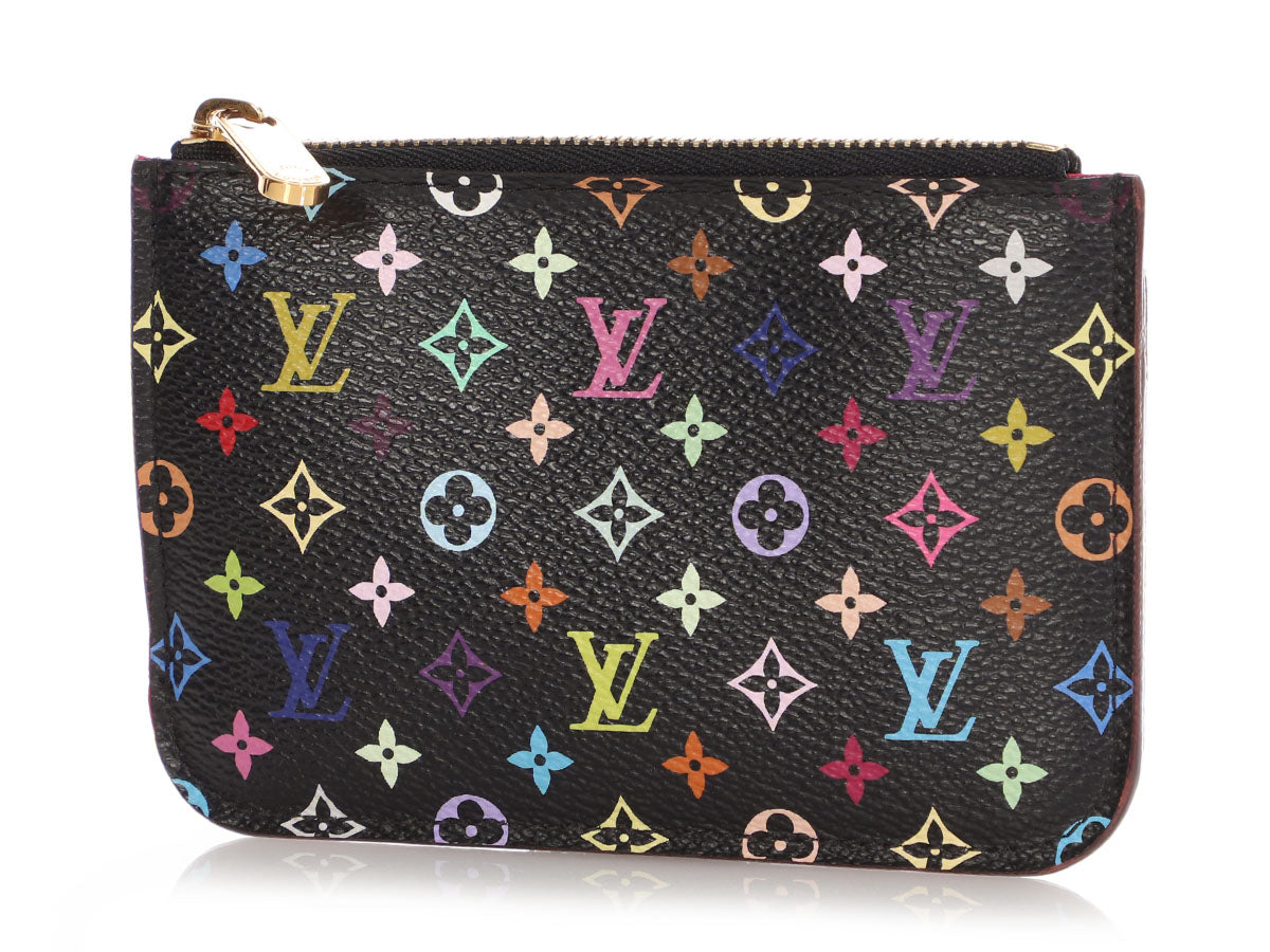 Louis Vuitton Noir Multicolore Monogram Poche ClÃ©s/Key Pouch