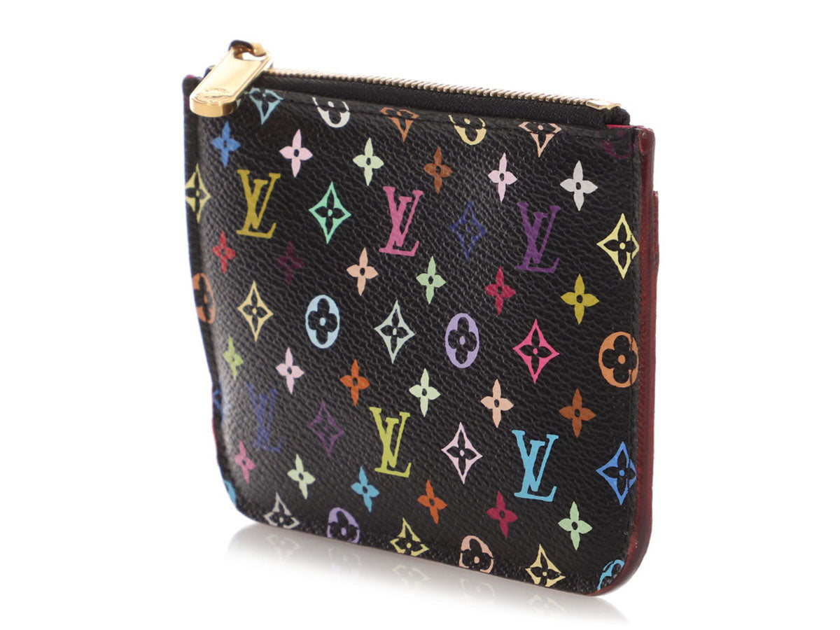 Louis Vuitton Noir Multicolore Monogram Poche ClÃ©s/Key Pouch