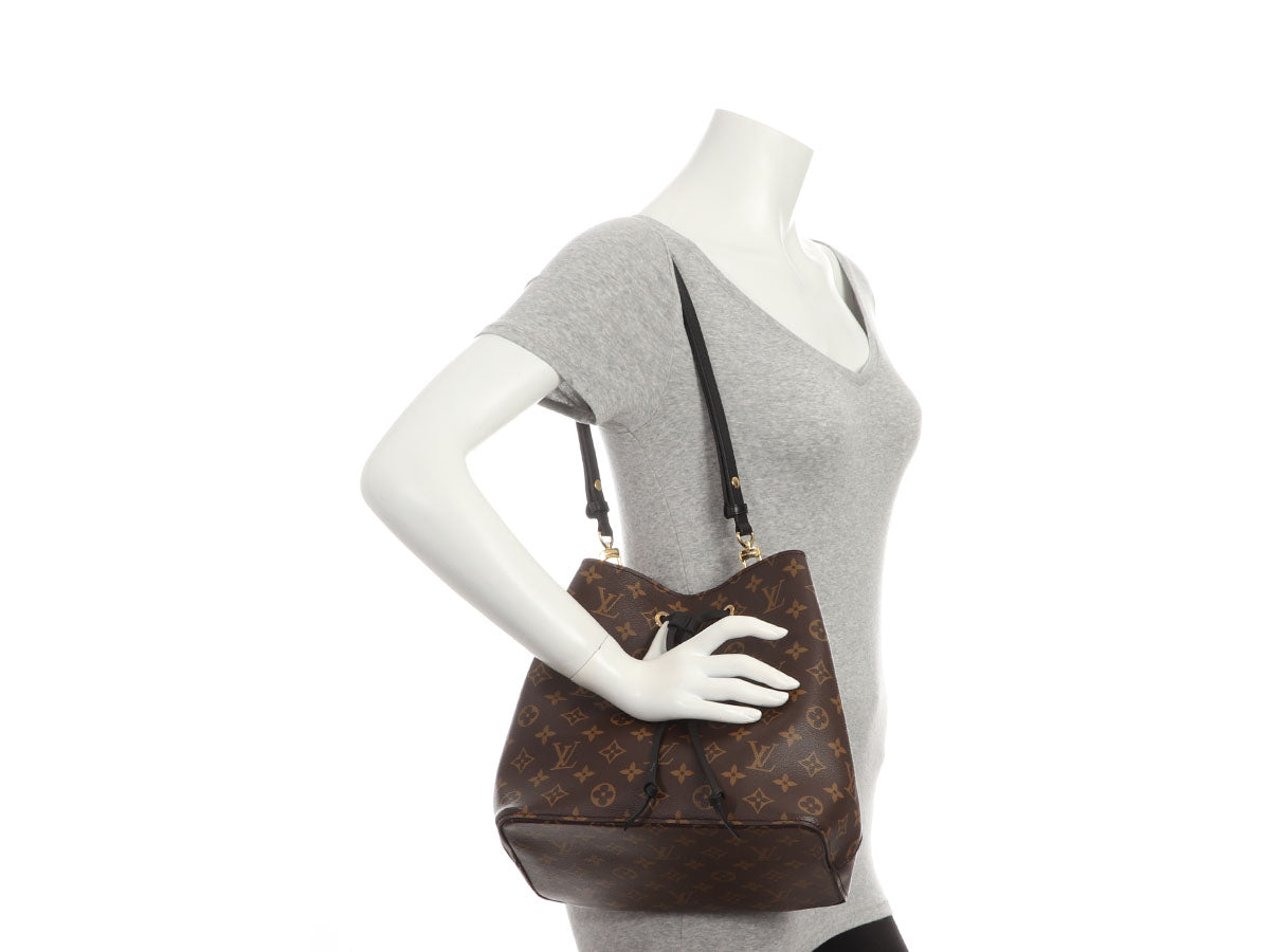Louis Vuitton Monogram and Black NÃ©oNoÃ© MM