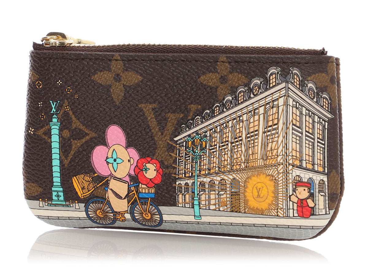 Louis Vuitton 2022 Monogram Christmas Animation Paris Key Pouch