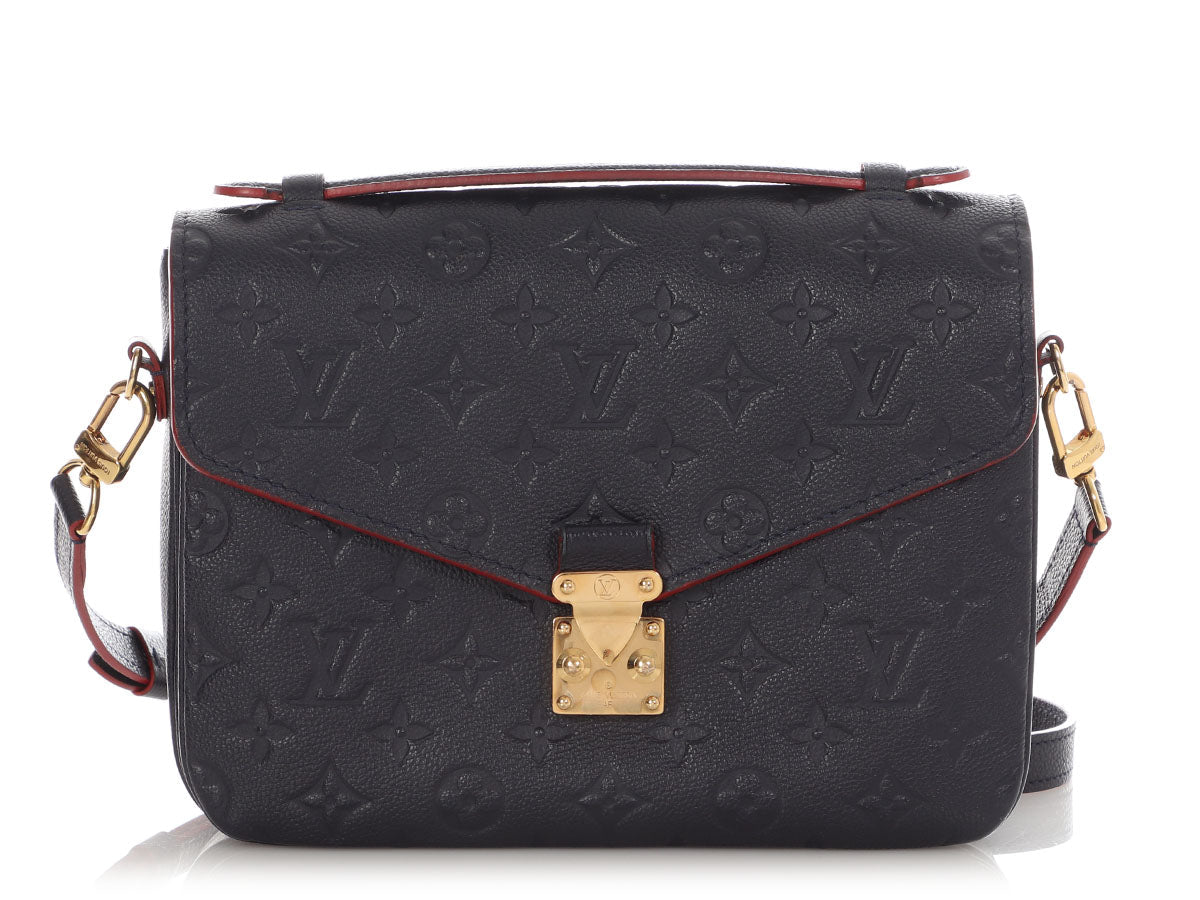 Louis Vuitton Navy and Rouge Empreinte Pochette MÃ©tis
