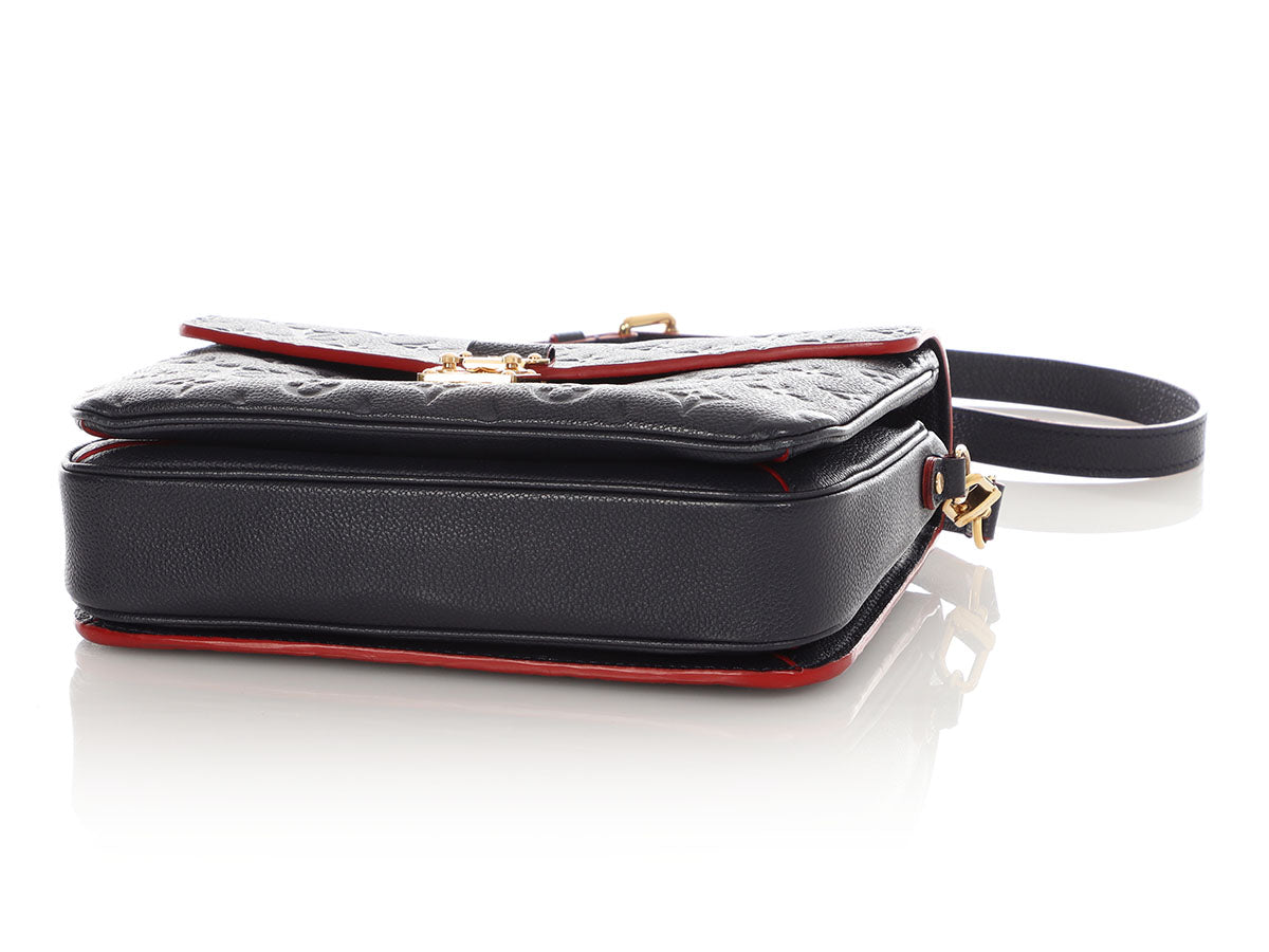 Louis Vuitton Navy and Rouge Empreinte Pochette MÃ©tis
