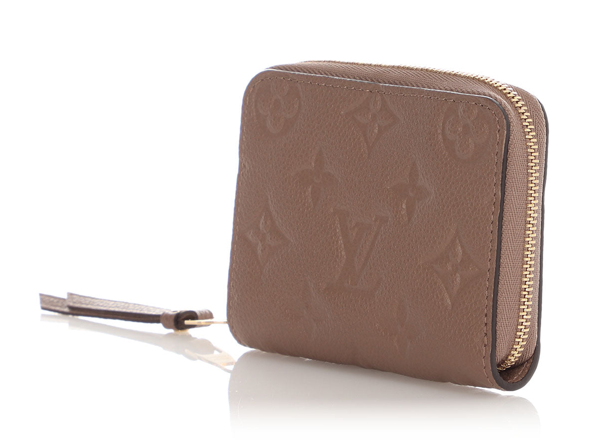 Louis Vuitton Taupe Monogram Empreinte Zippy Coin Purse