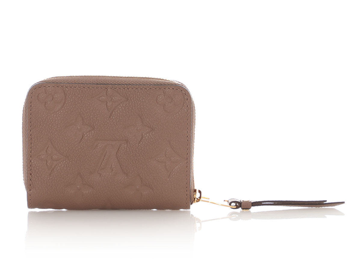 Louis Vuitton Taupe Monogram Empreinte Zippy Coin Purse
