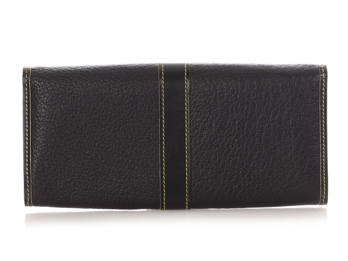 Louis Vuitton Black Suhali Le Favori Wallet
