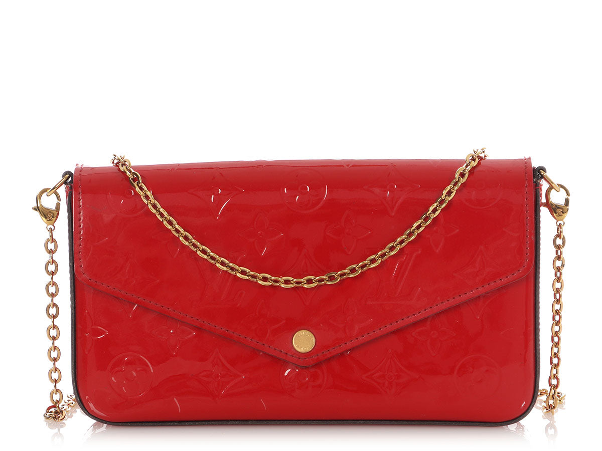 Louis Vuitton Red Vernis FÃ©licie Pochette