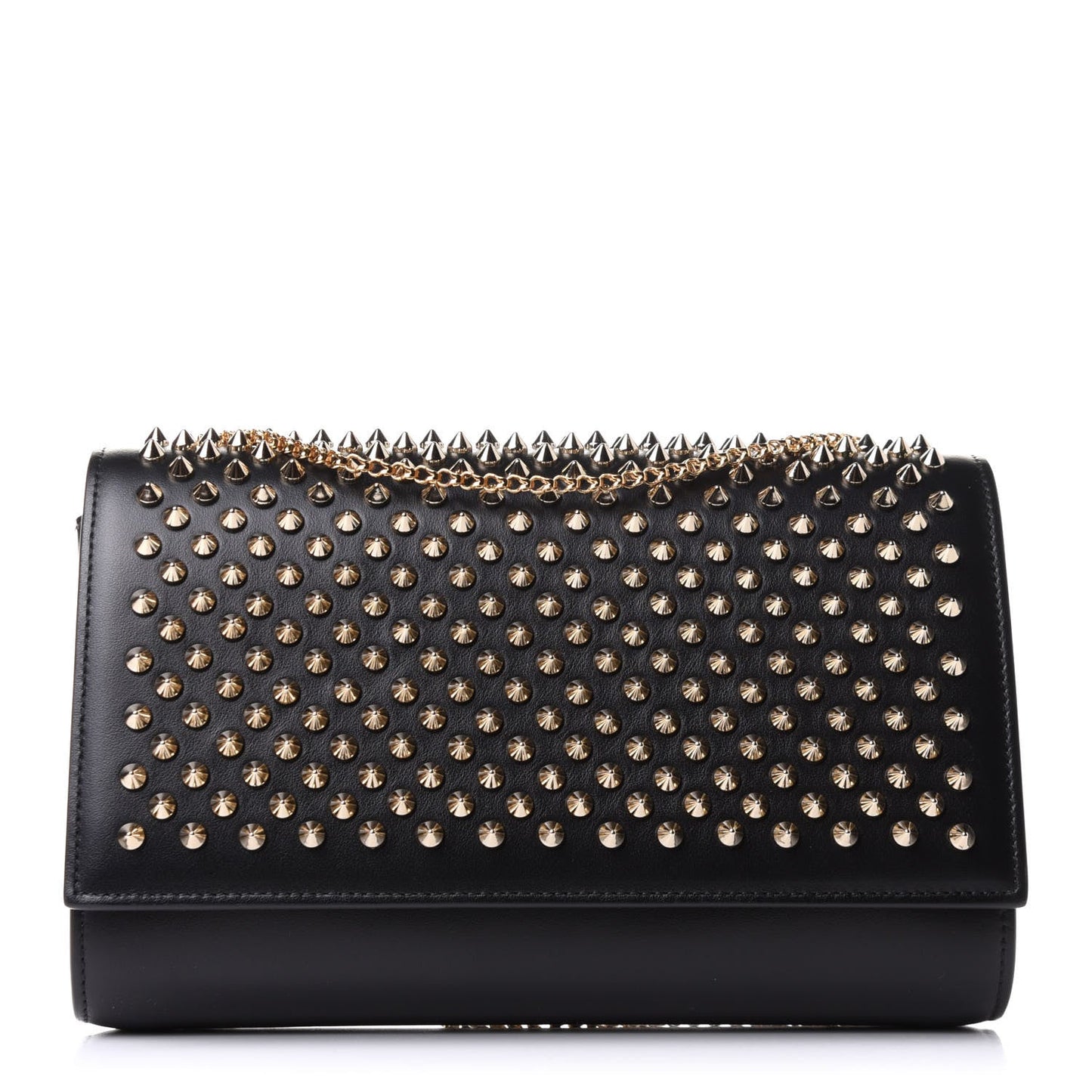 Christian Louboutin Paloma Spiked Leather Clutch