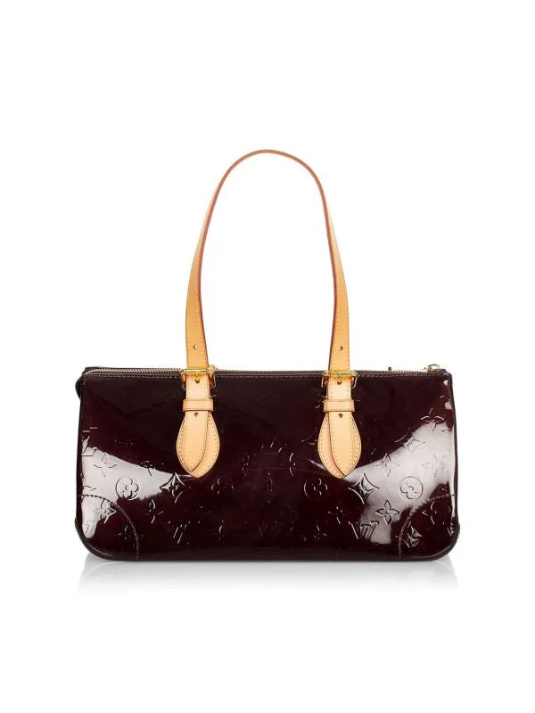 LOUIS VUITTON MONOGRAM VERNIS ROSEWOOD AVENUE BAG AMARANTE