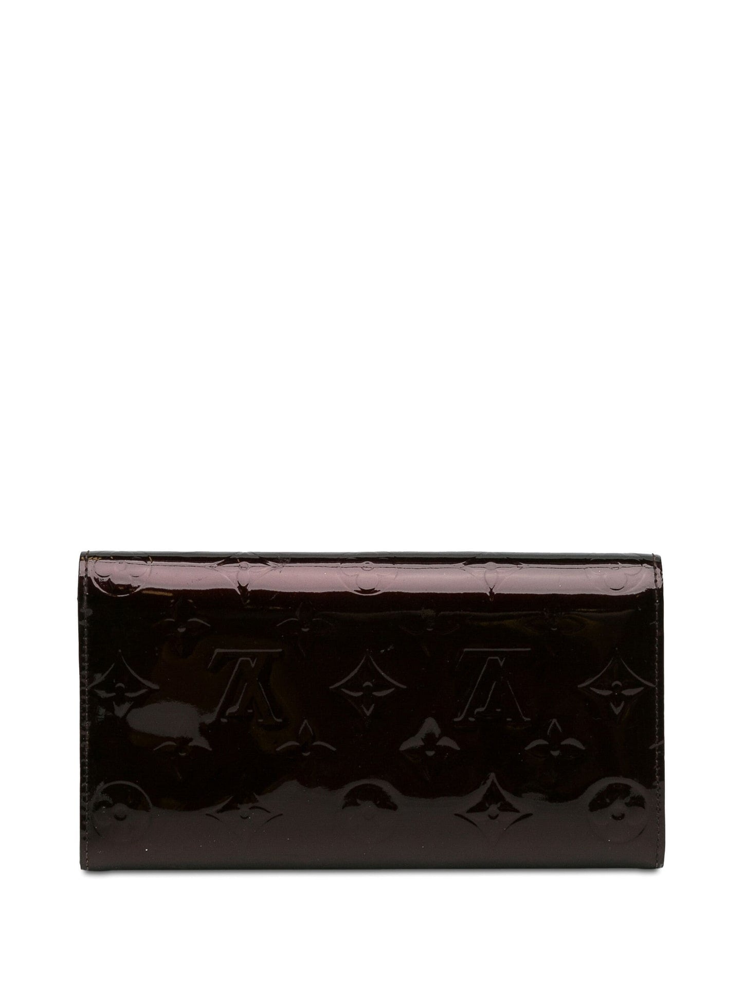 GLM-MONOGRAM VERNIS SARAH WALLET IN AMARANTE