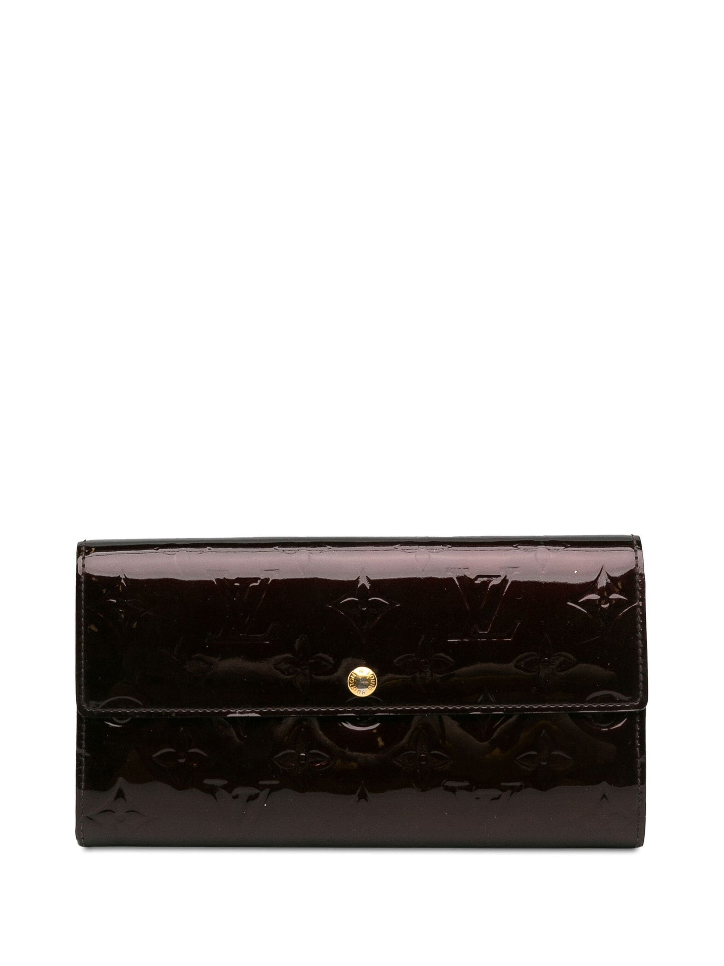 GLM-MONOGRAM VERNIS SARAH WALLET IN AMARANTE