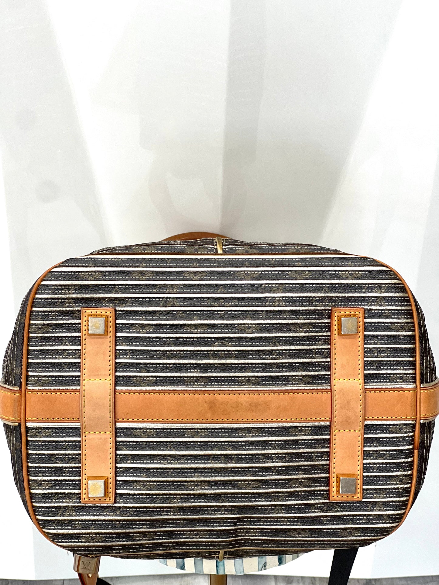 LOUIS VUITTON ARGENT MONOGRAM CANVAS-LEATHER LIMITED EDITION EDEN NEO BAG