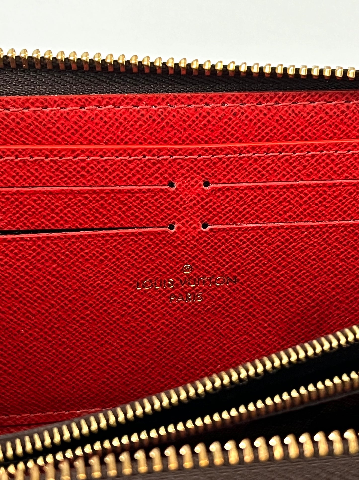 LOUIS VUITTON DAMIER EBENE CLÉMENCE WALLET CHERRY