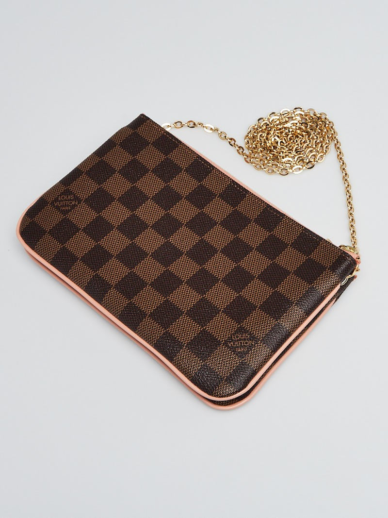 Louis Vuitton DAMIER EBÈNE Double Zip Pochette