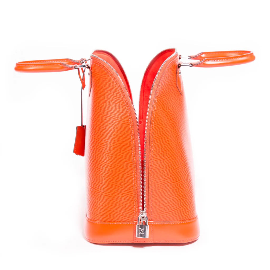 LOUIS VUITTON EPI LEATHER ALMA GM IN ORANGE