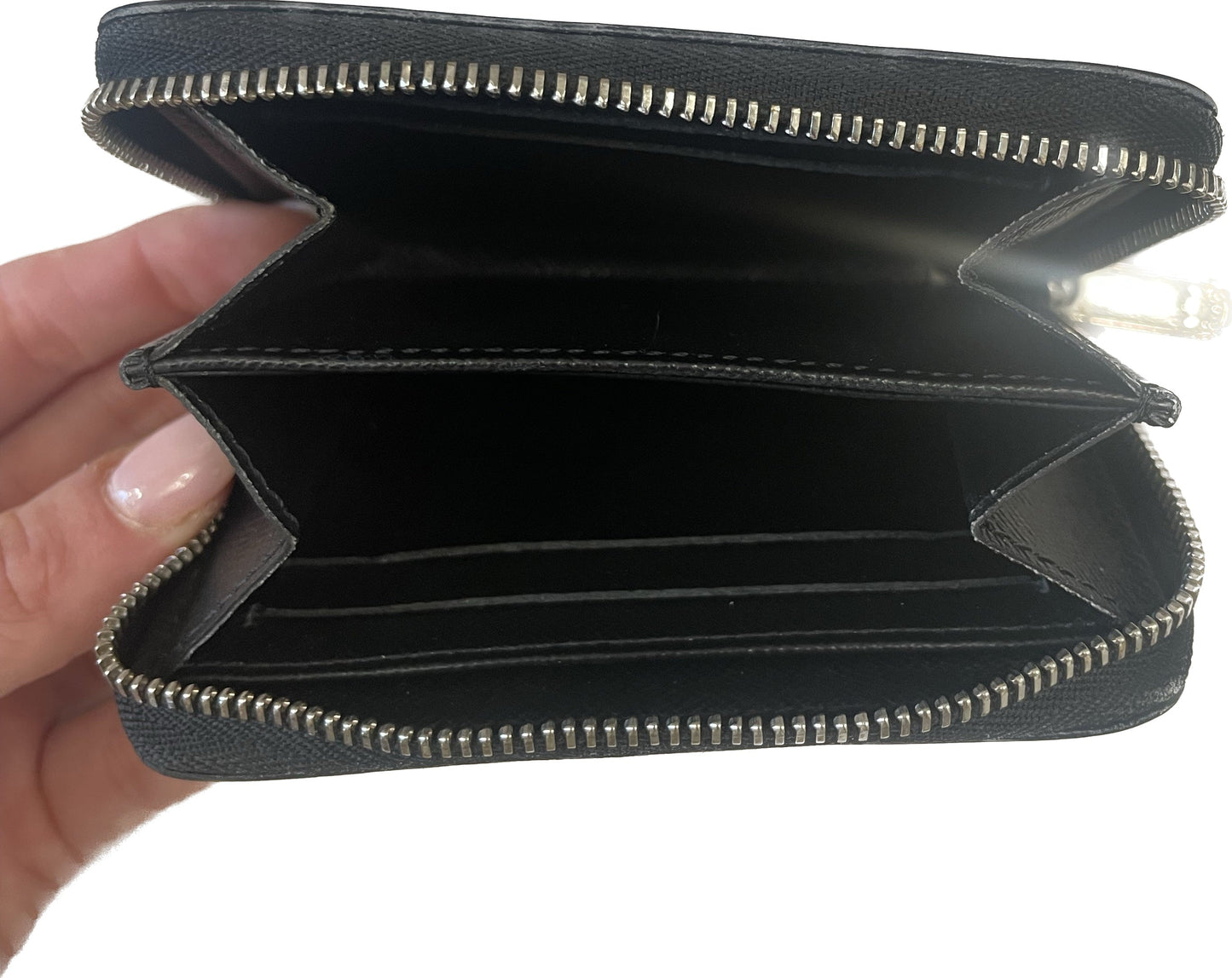 GLM-EPI LEATHER SMALL ZIPPY WALLET NOIR