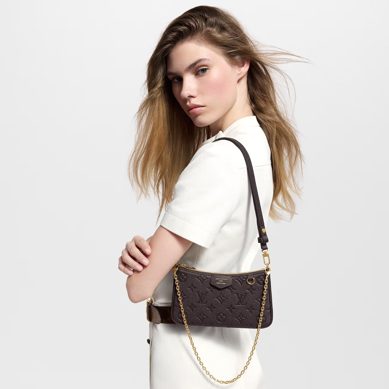LOUIS VUITTON EMPREINTE LEATHER MONOGRAM EASY POUCH CROSSBODY