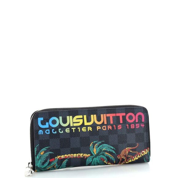 LOUIS VUITTON LIMITED EDITION DAMIER COBALT JUNGLE ZIPPY WALLET