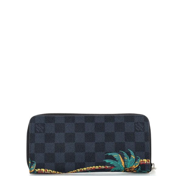 LOUIS VUITTON LIMITED EDITION DAMIER COBALT JUNGLE ZIPPY WALLET