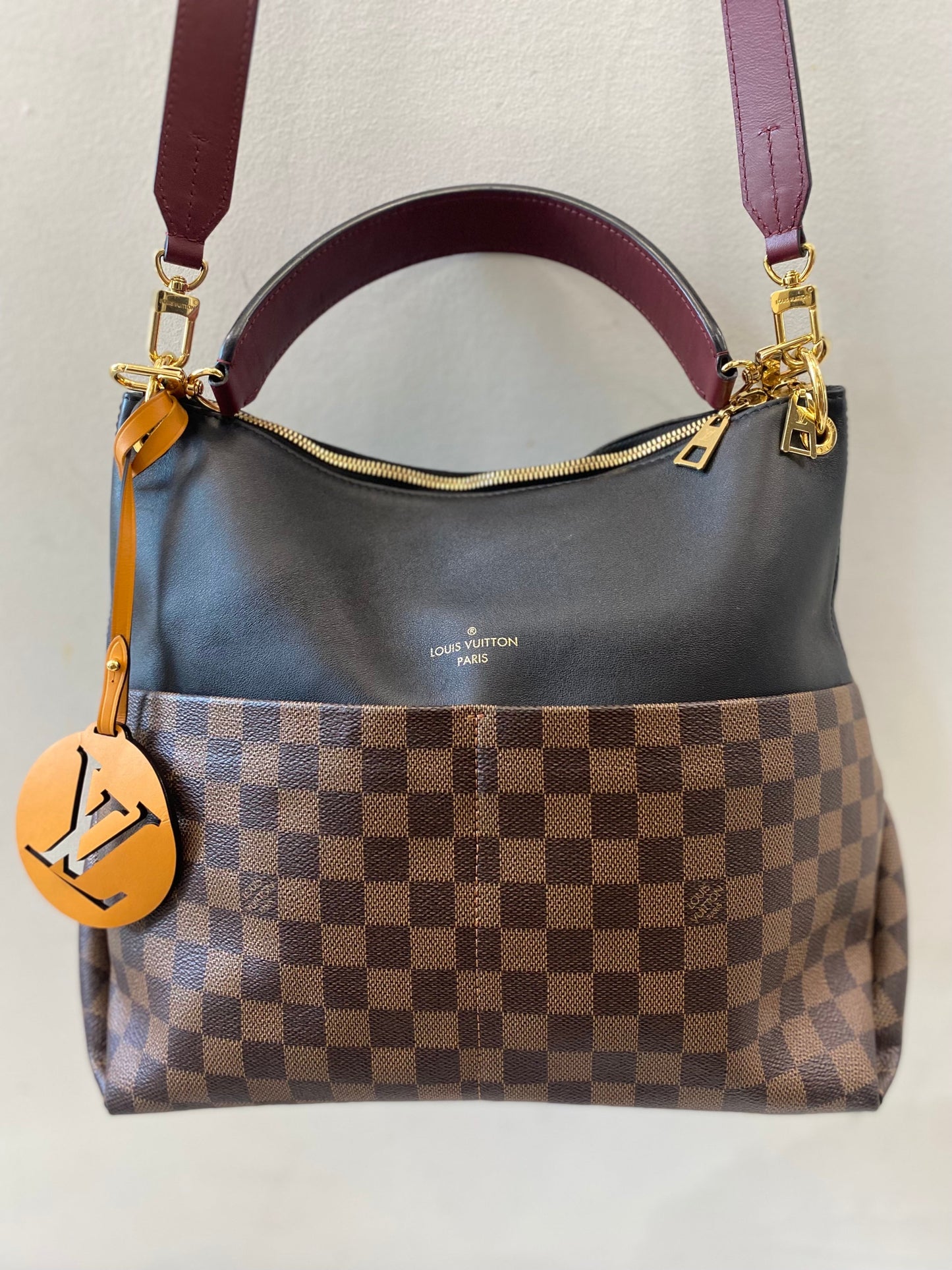 LOUIS VUITTON DAMIER EBENE MAIDA HOBO BAG NOIR