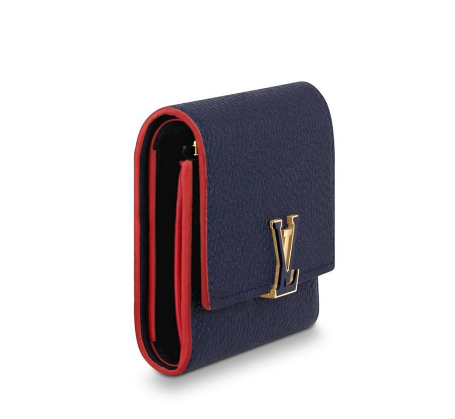 GLM-Marine Rouge Capucines Calfskin Wallet