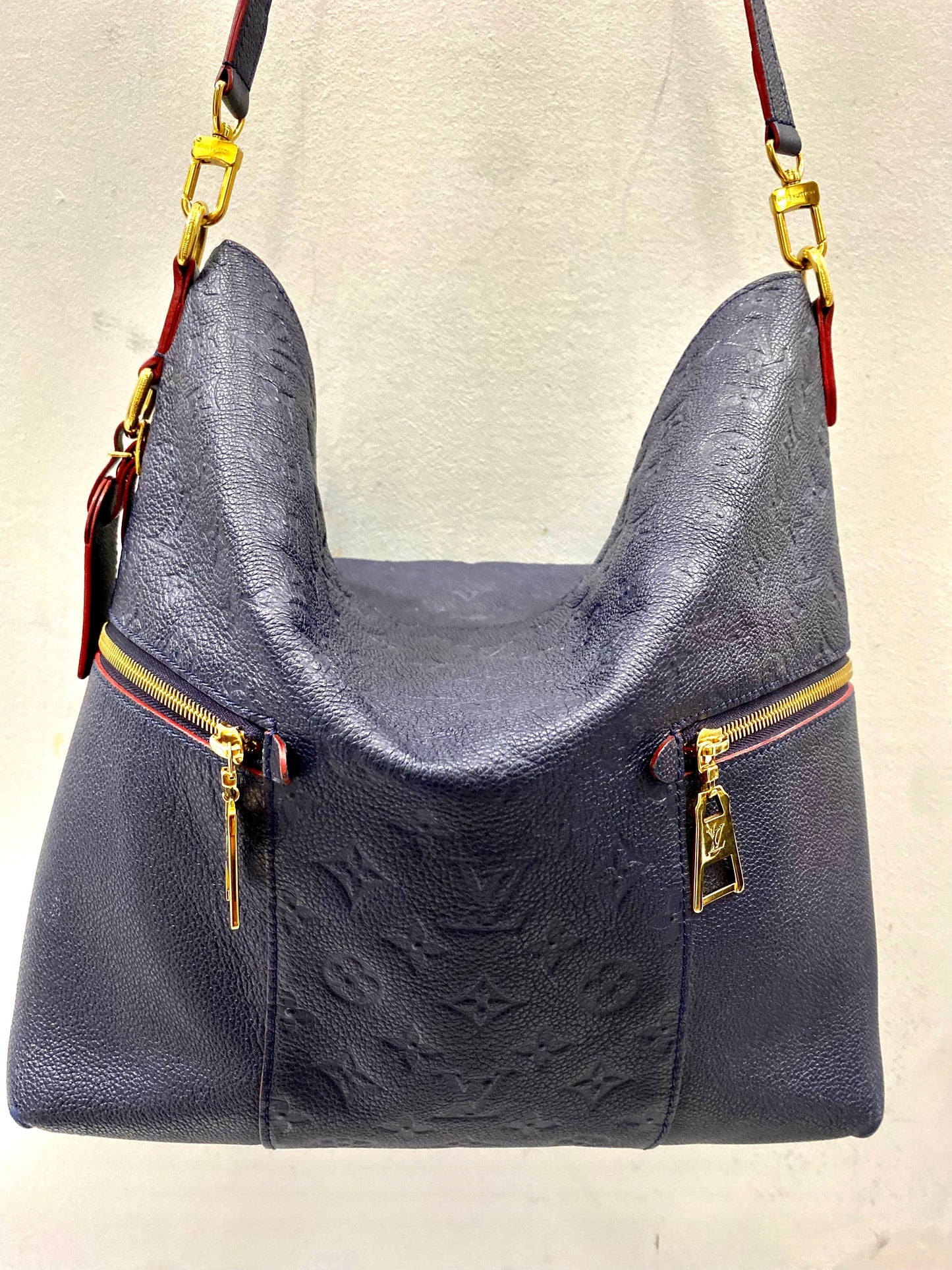 LOUIS VUITTON MONOGRAM EMPREINTE MÉLIE BAG MARINE ROUGE