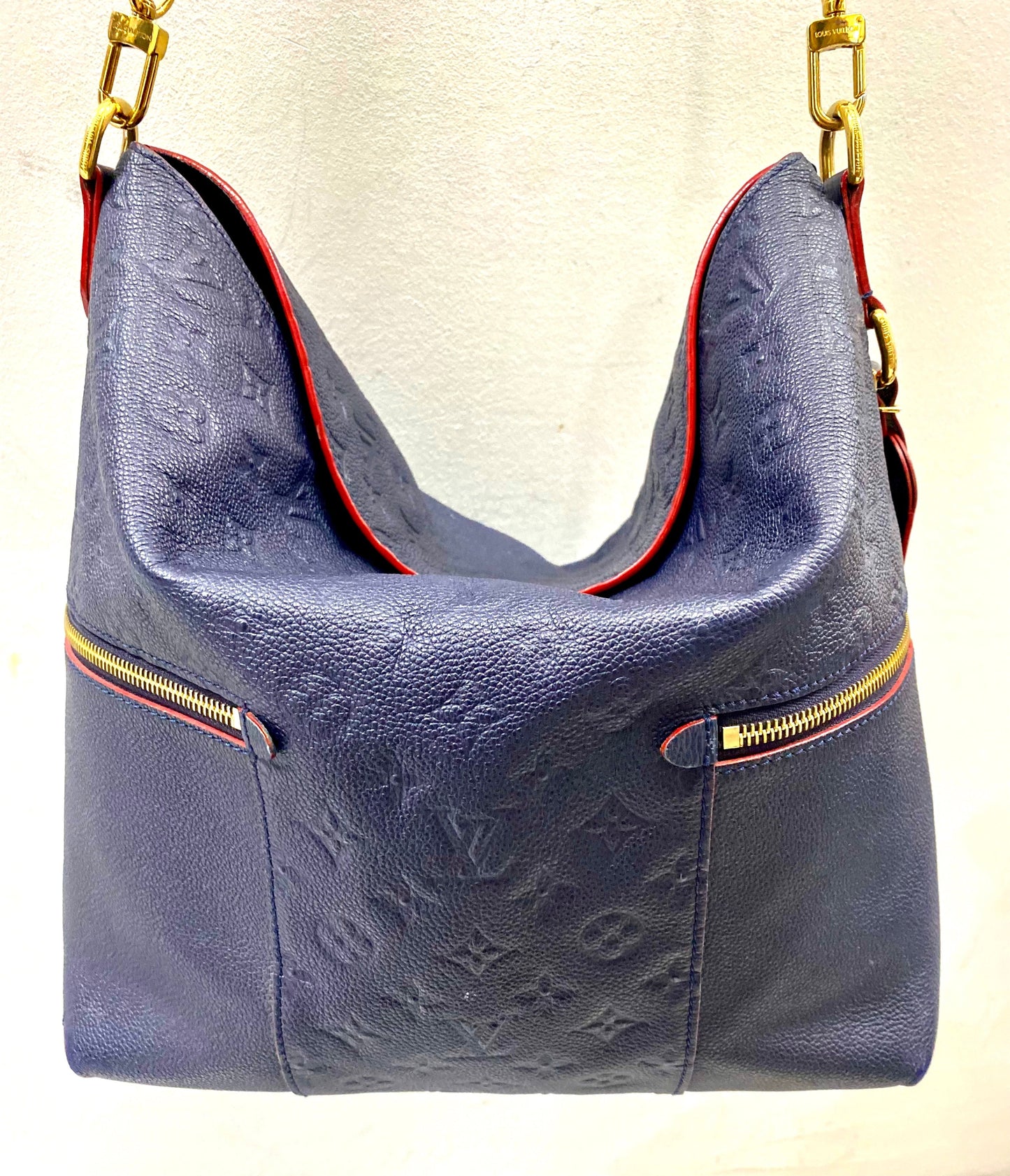 LOUIS VUITTON MONOGRAM EMPREINTE MÉLIE BAG MARINE ROUGE