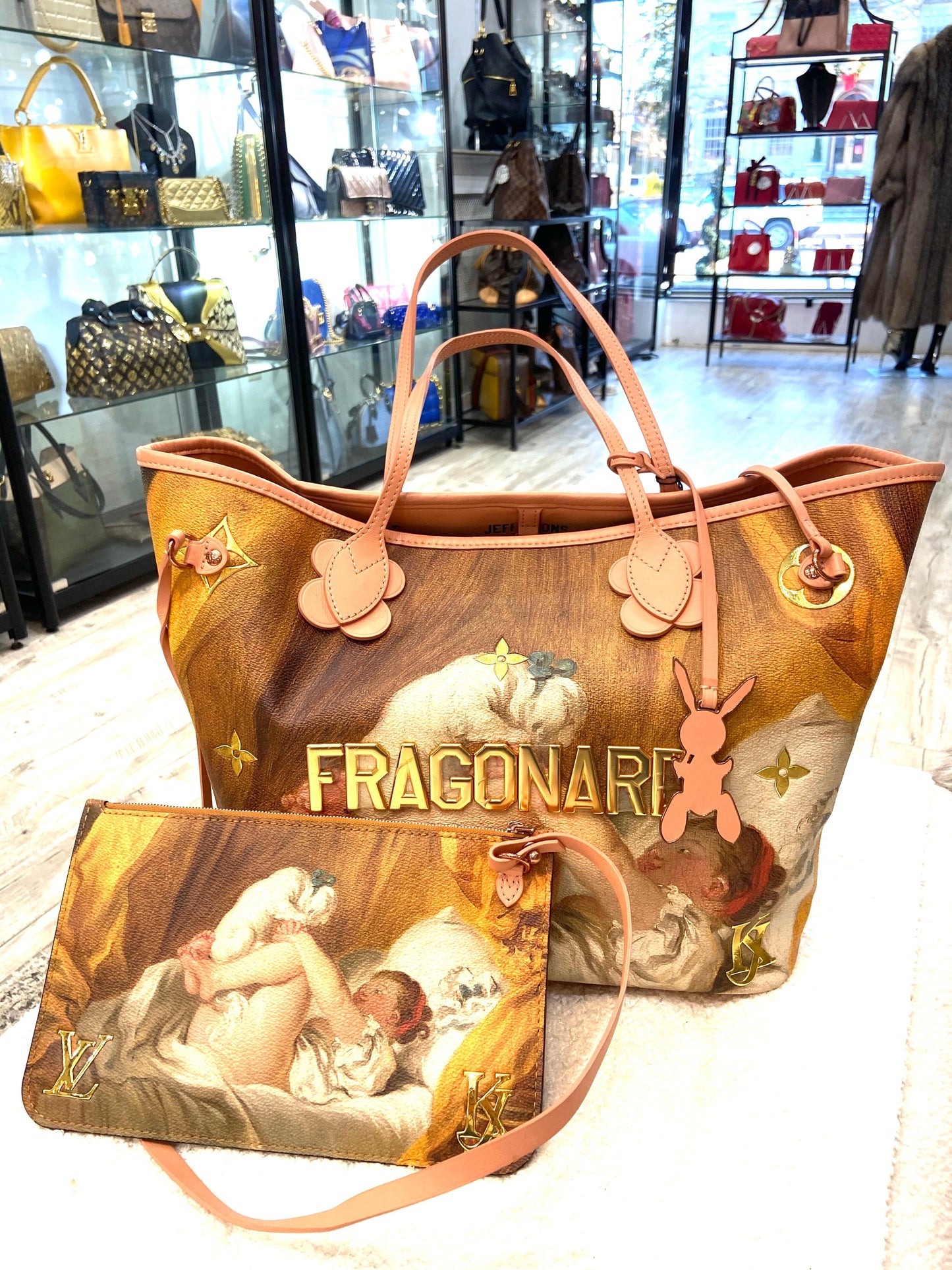 LOUIS VUITTON MASTERS COLLECTION FRAGONARD NEVERFULL TOTE BAG MM