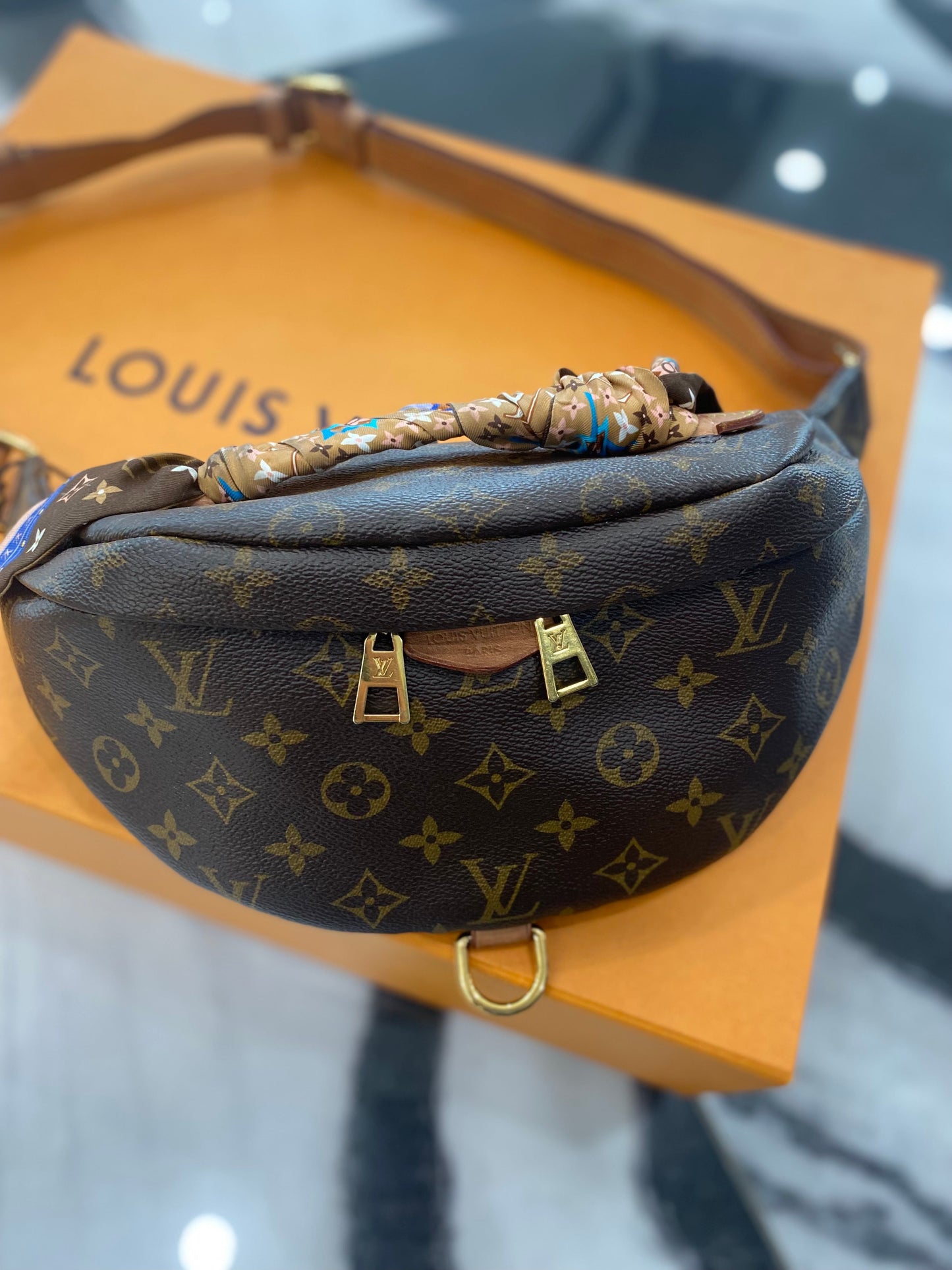 LOUIS VUITTON MONOGRAM BUMBAG WITH TWILLY