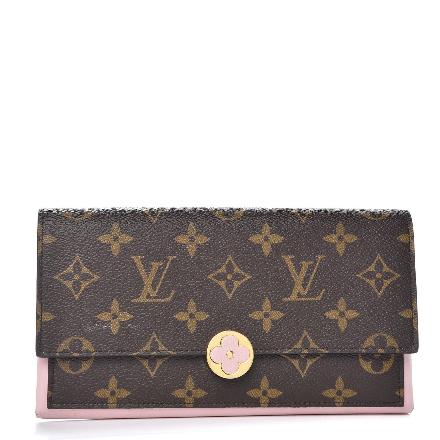 GLM-MONOGRAM FLORE WALLET ROSE BALLERINE
