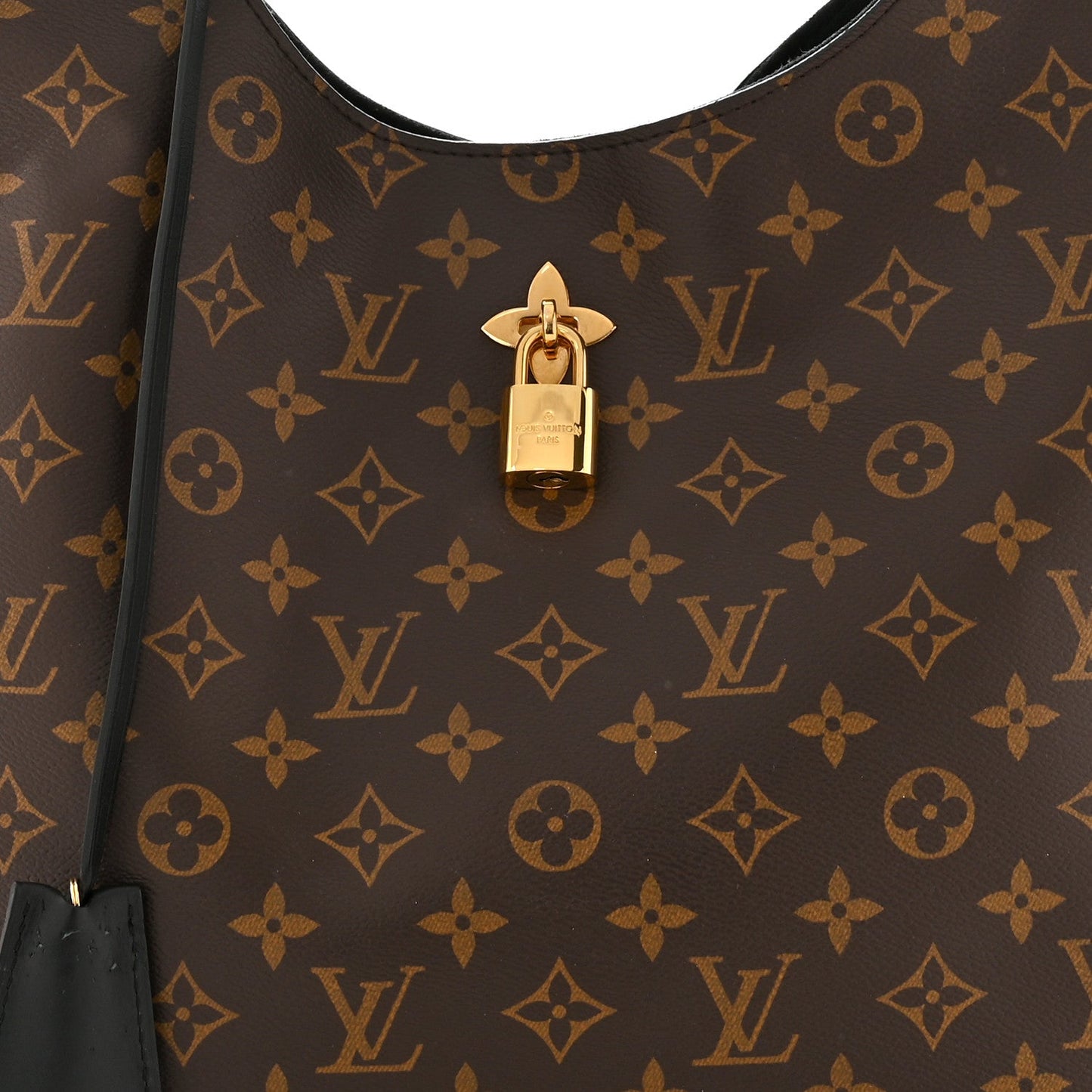 LOUIS VUITTON MONOGRAM FLOWER HOBO BAG NOIR