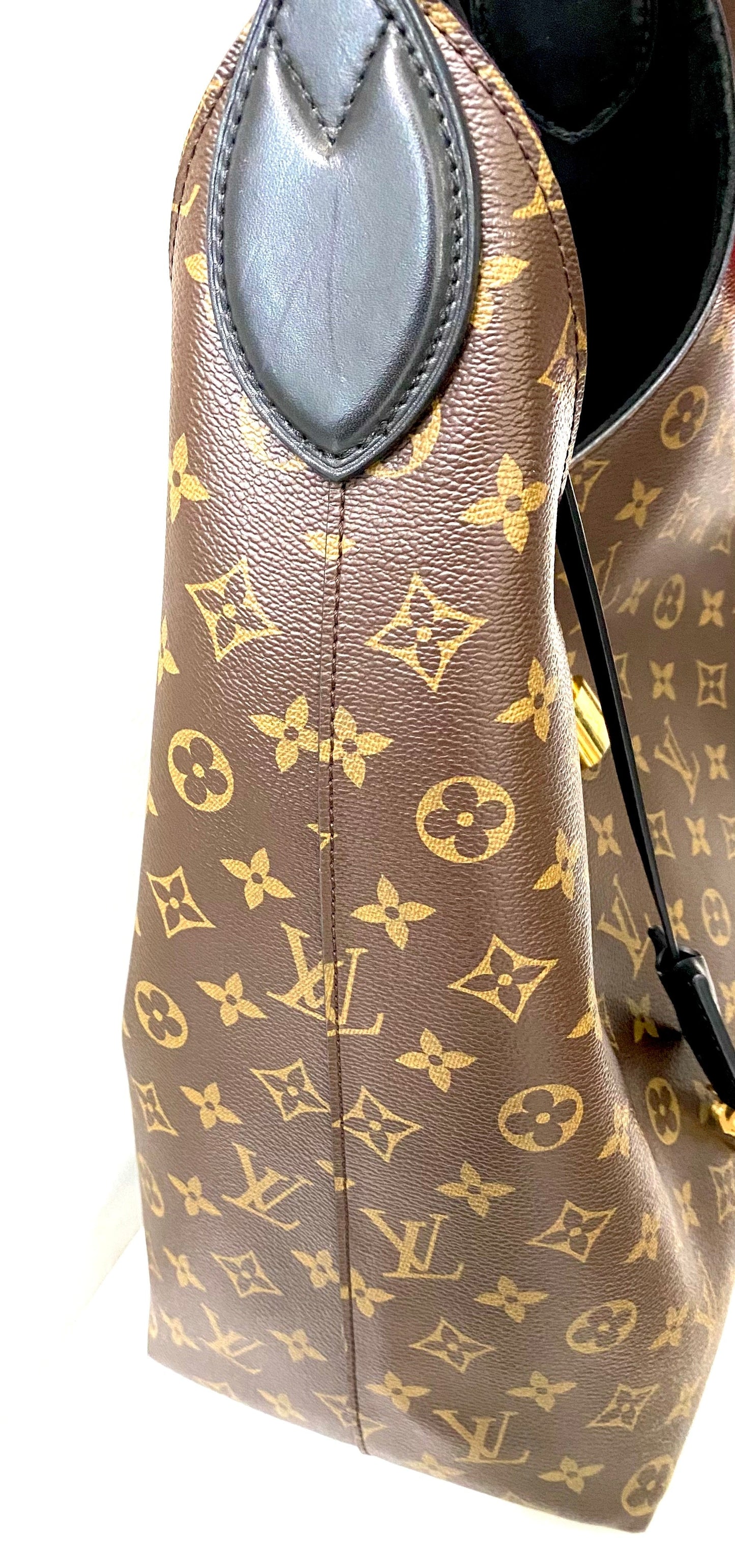 LOUIS VUITTON MONOGRAM FLOWER HOBO BAG NOIR