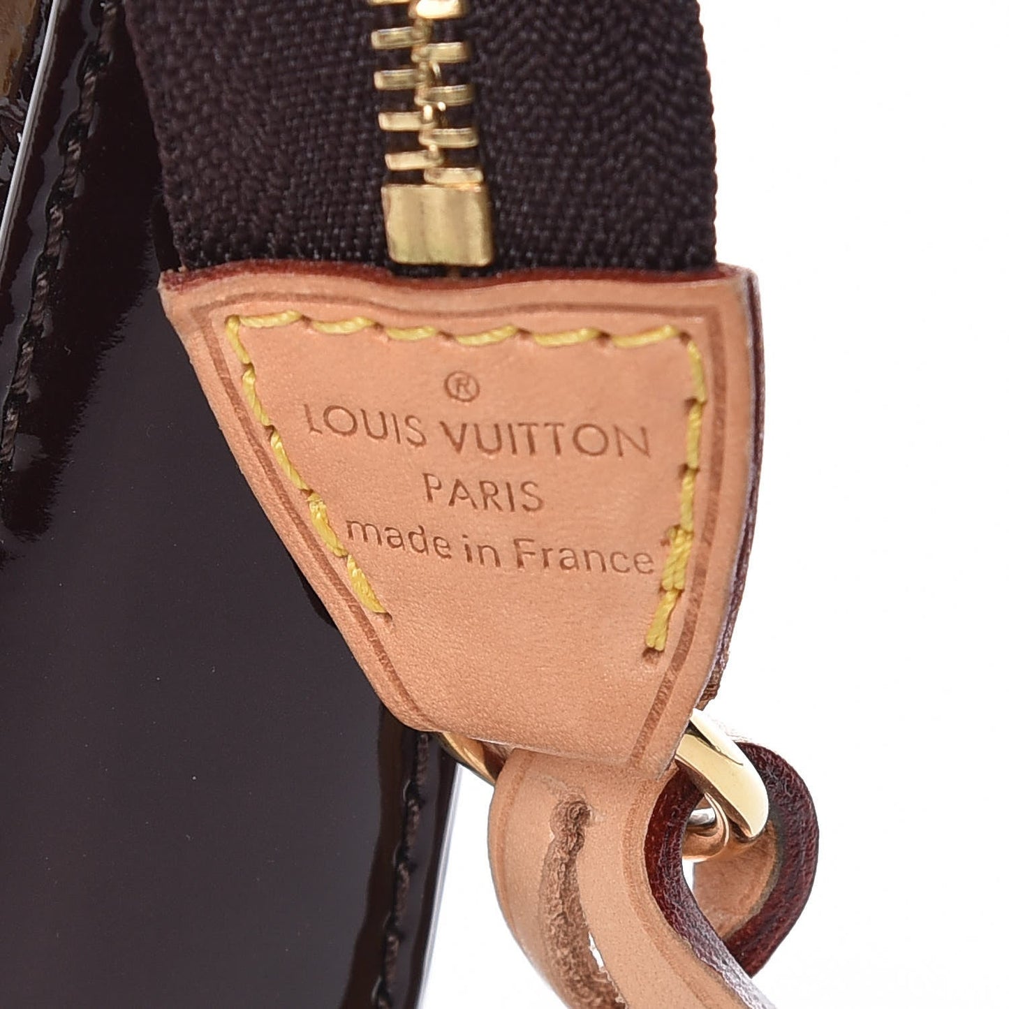 LOUIS VUITTON MONOGRAM VERNIS LEATHER POCHETTE AMARANTE