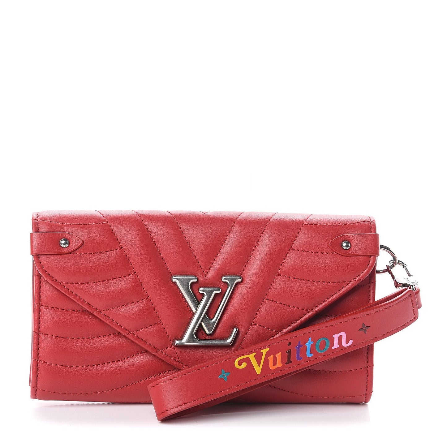 LOUIS VUITTON NEW WAVE LONG CALFSKIN WALLET WRISTLET
