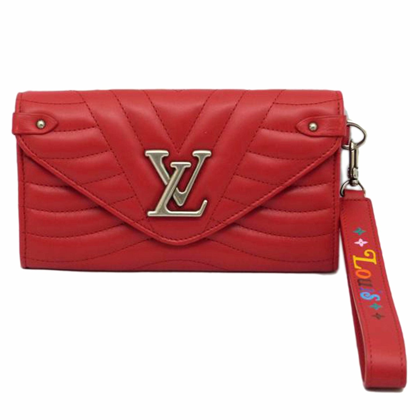 LOUIS VUITTON NEW WAVE LONG CALFSKIN WALLET WRISTLET