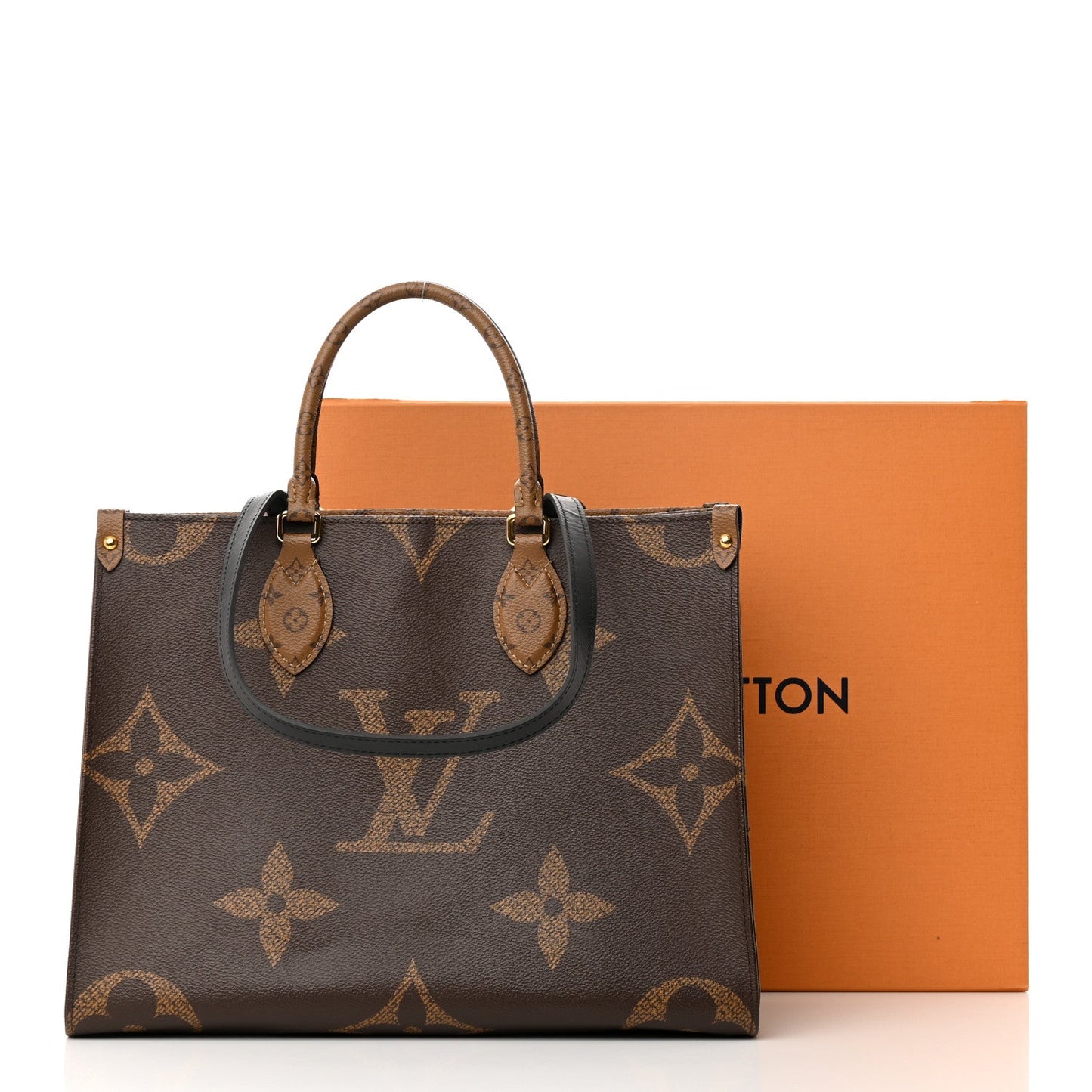 LOUIS VUITTON GIANT REVERSE MONOGRAM ON THE GO MM TOTE BAG